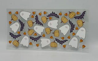 Boo's, Pumpkins, and Bats UV DTF Wrap