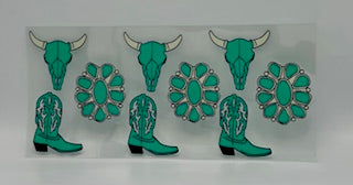Cowboy Teal UV DTF Wrap