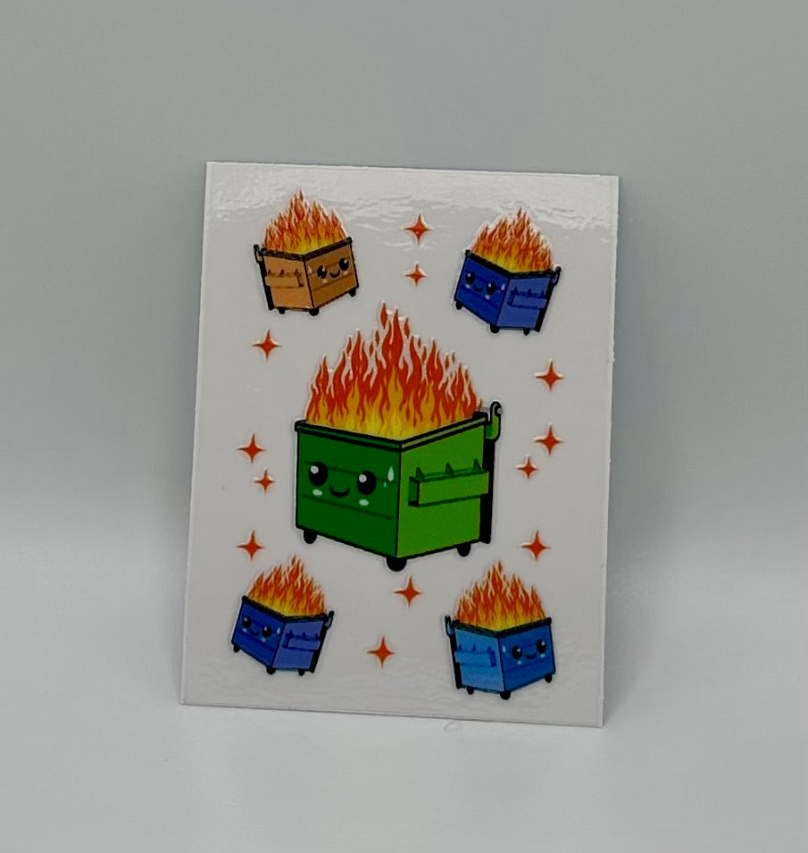 Dumpster Fire UV DTF