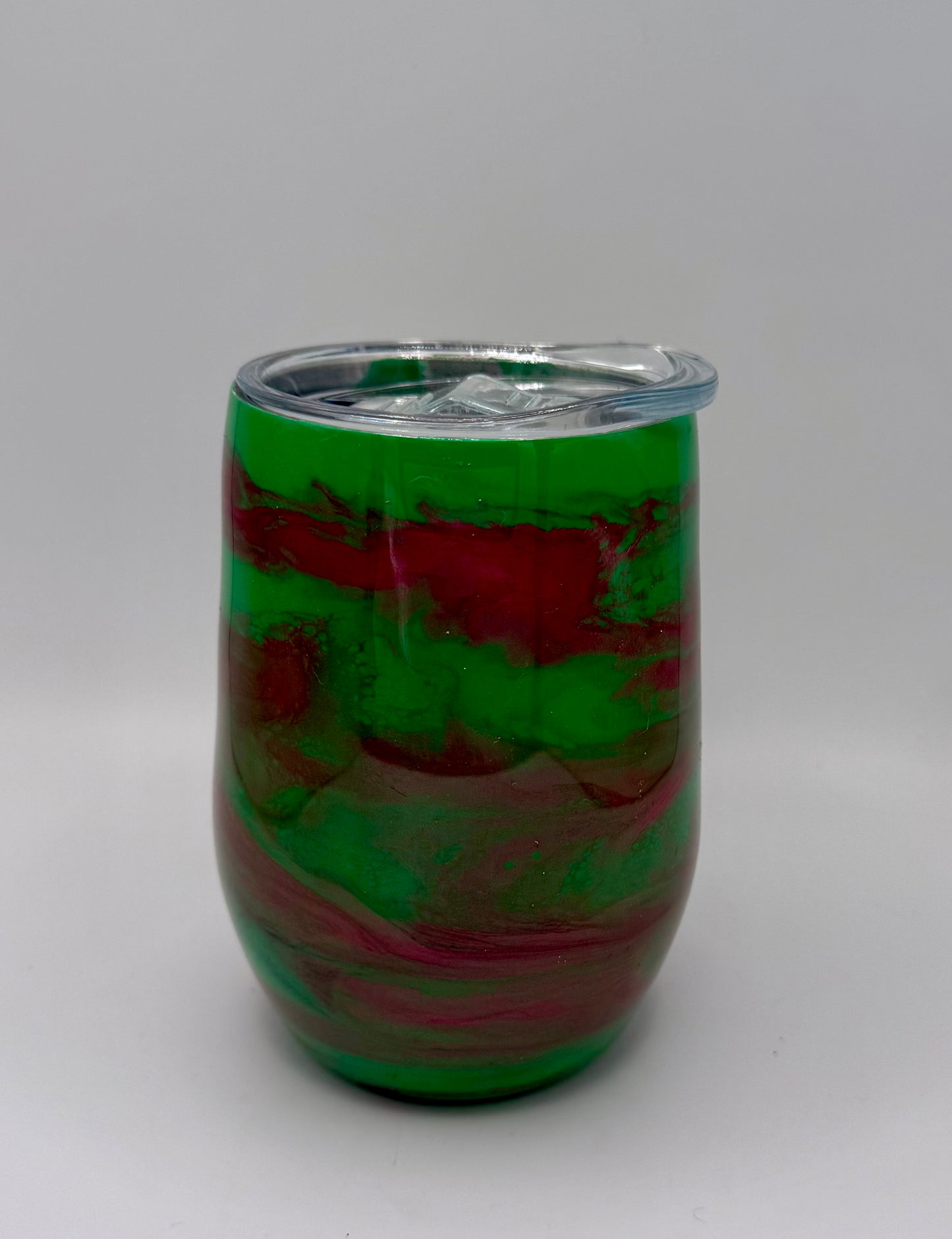 15oz Green & Red Swirl