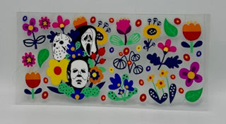 Horror In Flowers UV DTF Wrap