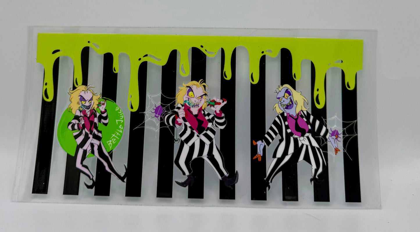 Beetle Juice Cartoon UV DTF Wrap