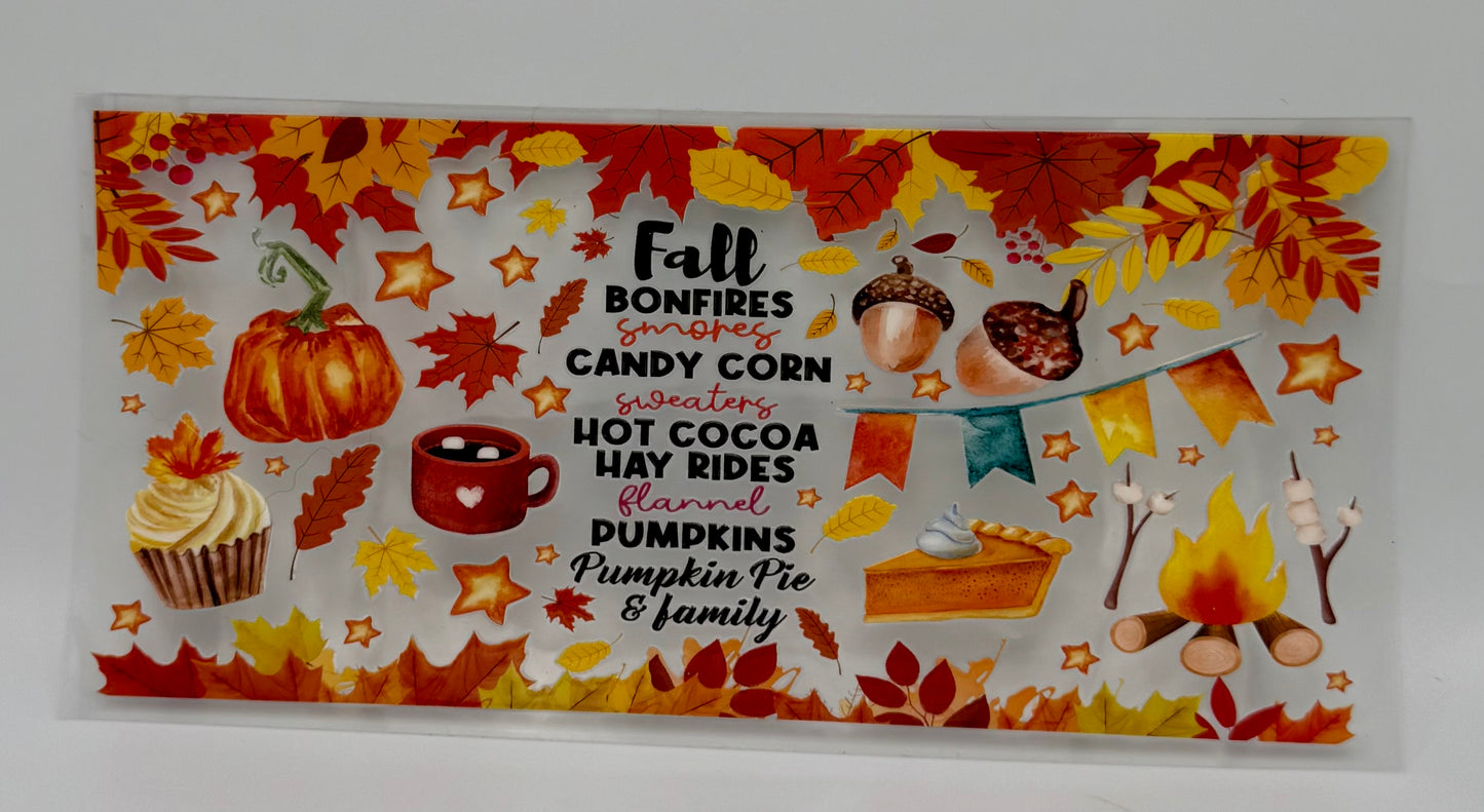 Fall Fun UV DTF Wrap