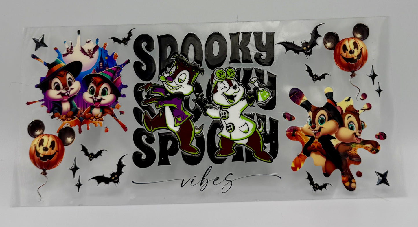 Spooky Chip & Dale UV DTF Wrap