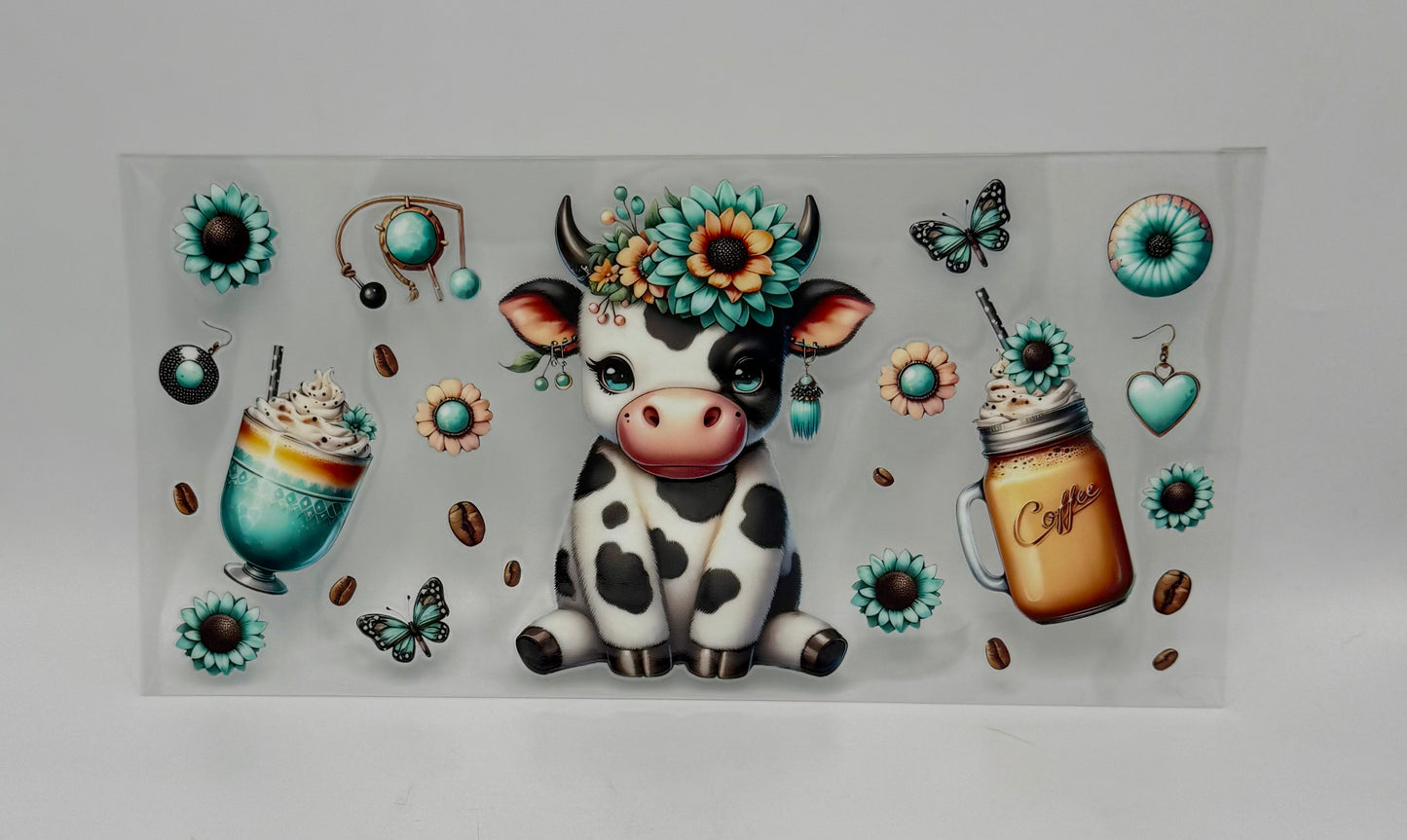 Iced Coffee & Cows UV DTF Wrap