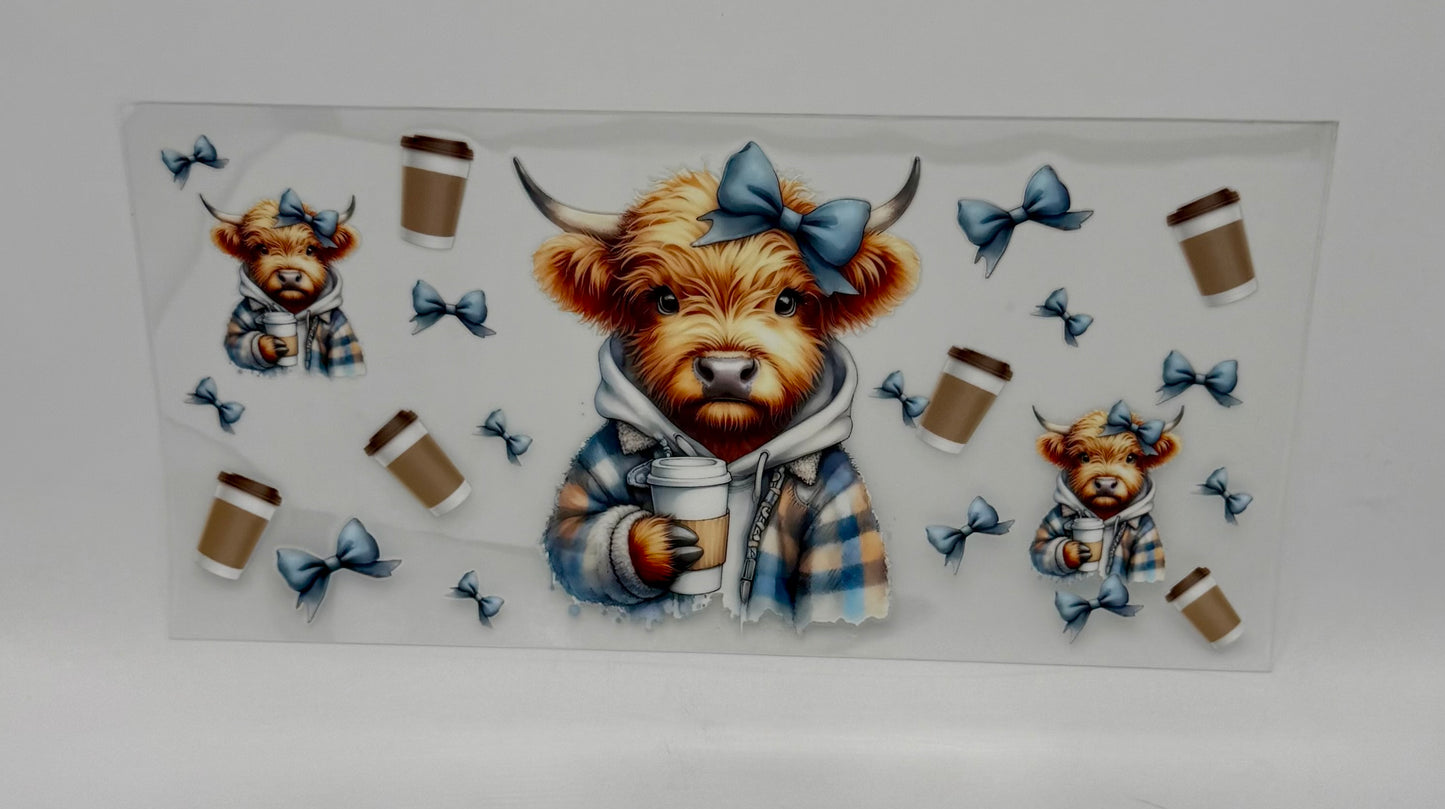 Cows & Coffee Time UV DTF Wrap