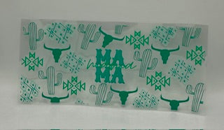 Mama Desert Teal UV DTF Wrap