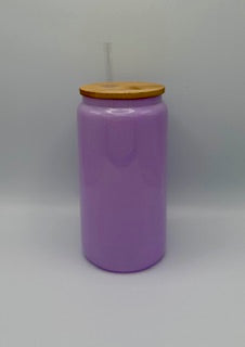 16oz Green Glass Cup