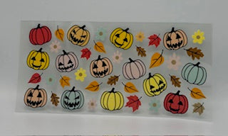 Pumpkins And Leaves UV DTF Wrap