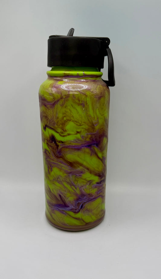 40oz Green & Purple Swirl Tumbler