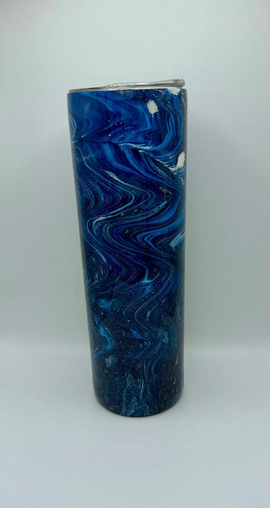 30oz Blue Hydro Dip Tumbler