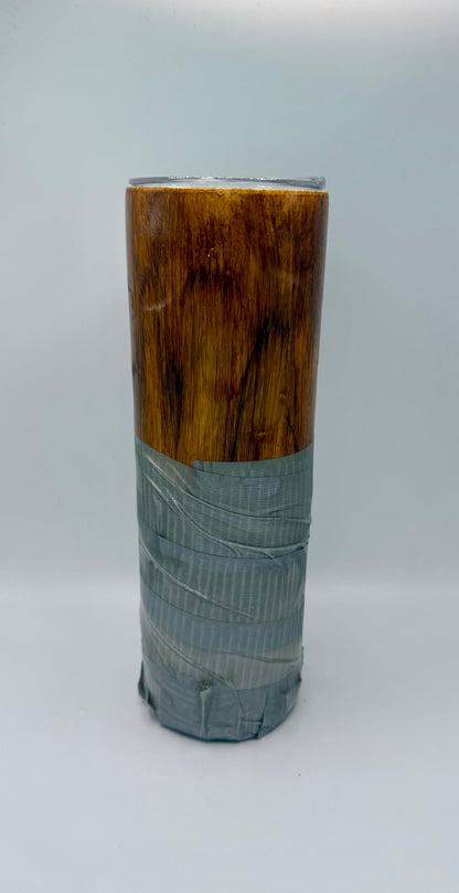 Duct Tape Wood Design Tumbler