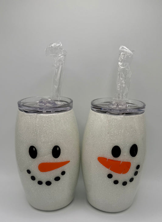 Snowman Face 15oz Barrel Tumbler