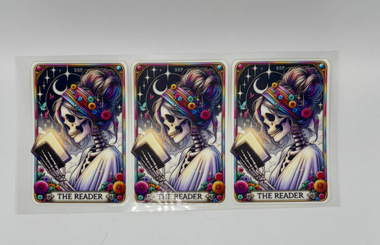 The Reader Skull UV DTF Wrap