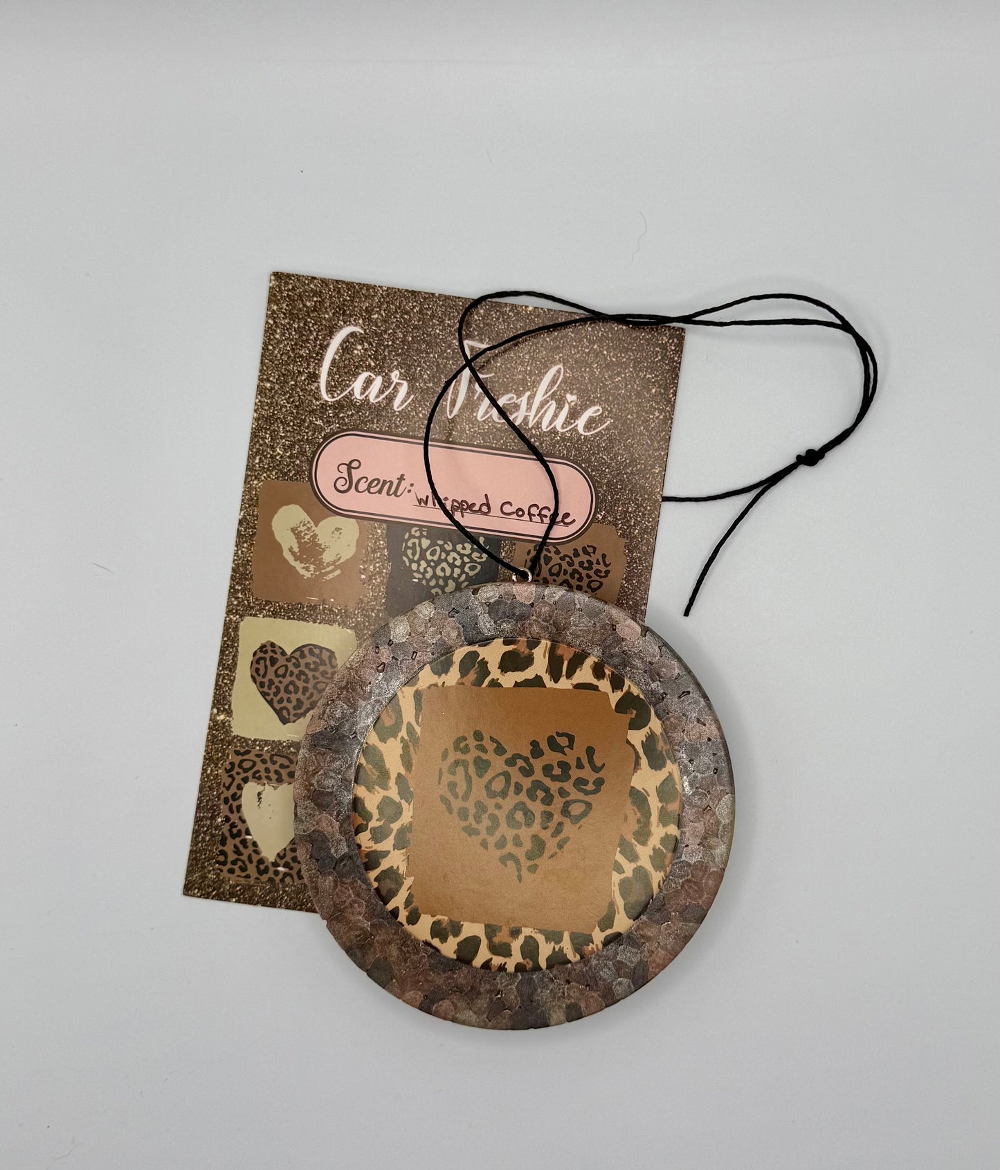 Cheetah Print Heart 4” Round