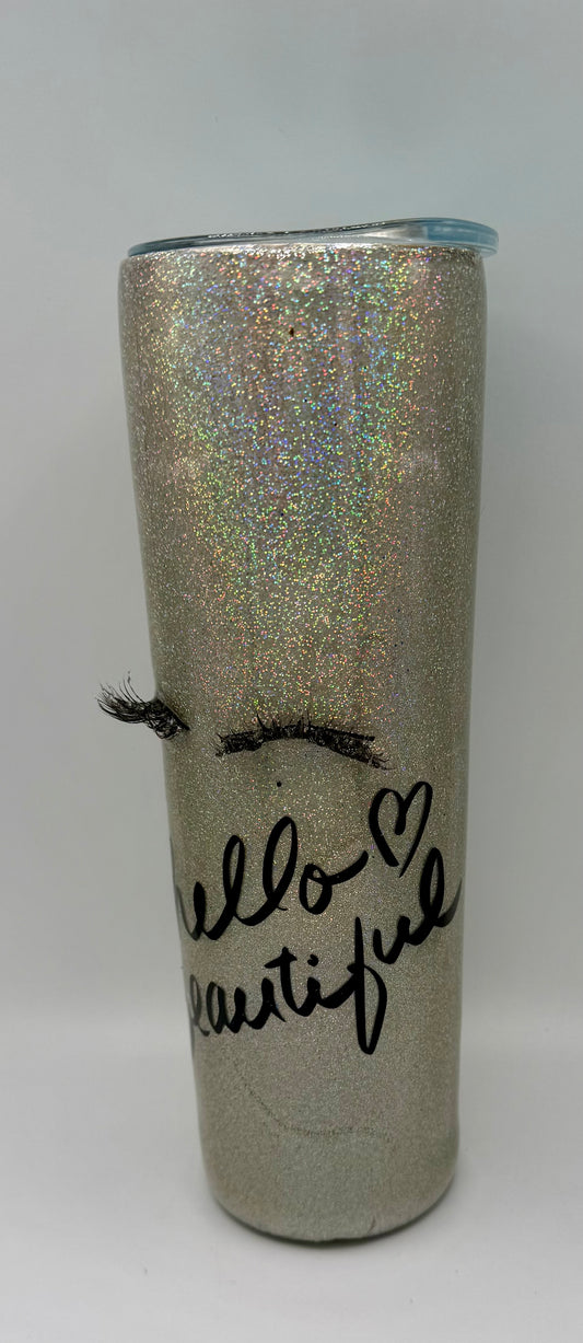 30oz Handle Hello Beautiful Tumbler