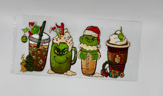Grinch Coffee UV DTF Wrap