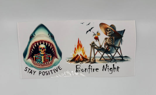 Stay Positive & Bonfire Night UV DTF Wrap
