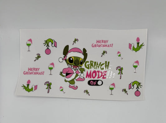 Stitch Grinch UV DTF Wrap