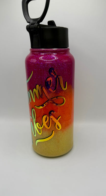 Summer Vibes 40oz Water Bottle Tumbler