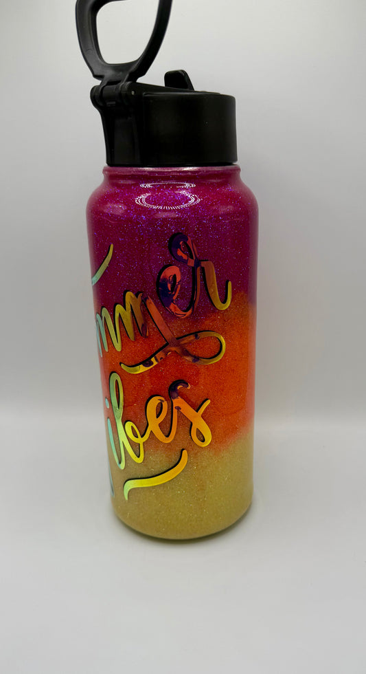 Summer Vibes 40oz Water Bottle Tumbler