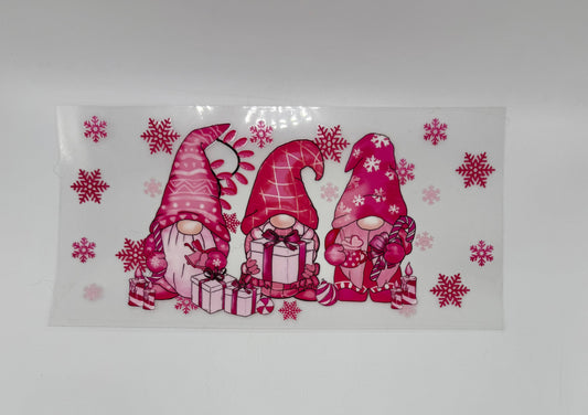 Pink Christmas UV DTF Wrap