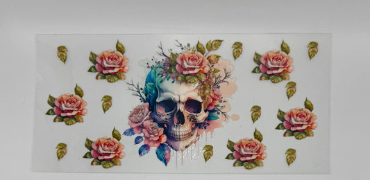 Skulls & Flowers UV DTF Wrap