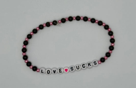 Love Sucks & Over Tumbler Bracelets