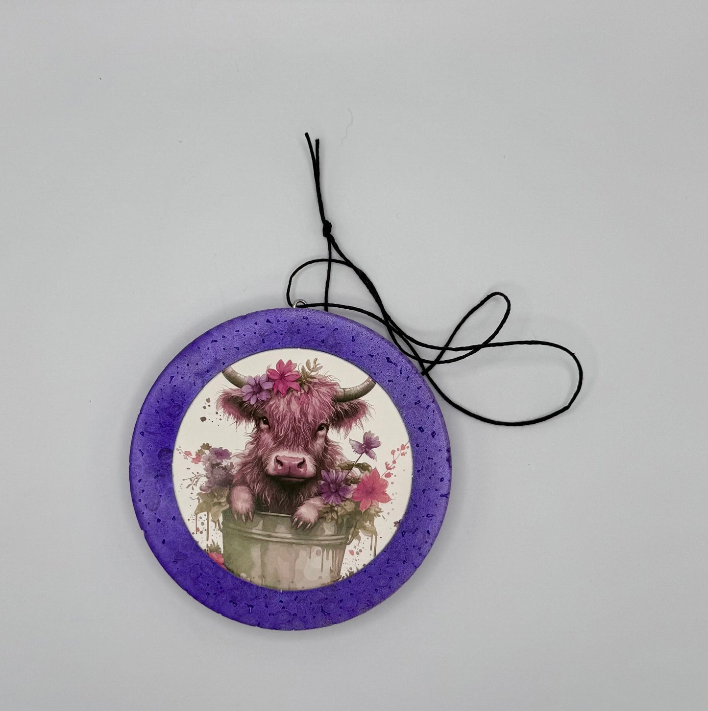 Highland Cow 4” Round