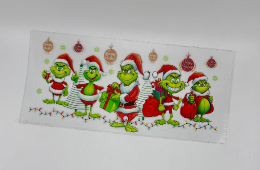Jingle Bells Grinch Cartoon UV DTF Wrap
