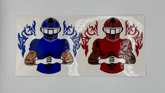 Football players UV DTF Wrap