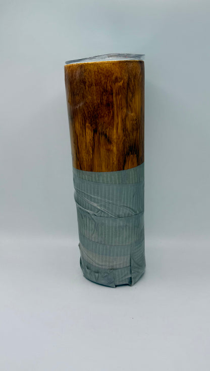 Duct Tape Wood Design Tumbler
