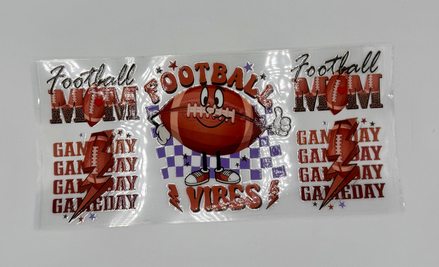 Football Mom UV DTF Wrap