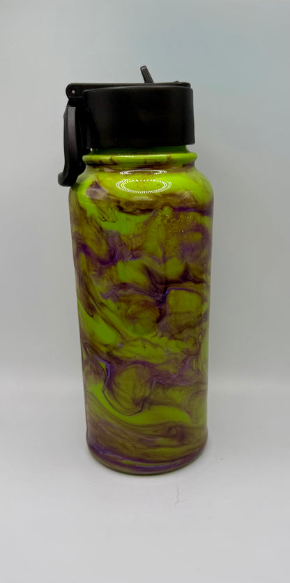 40oz Green & Purple Swirl Tumbler