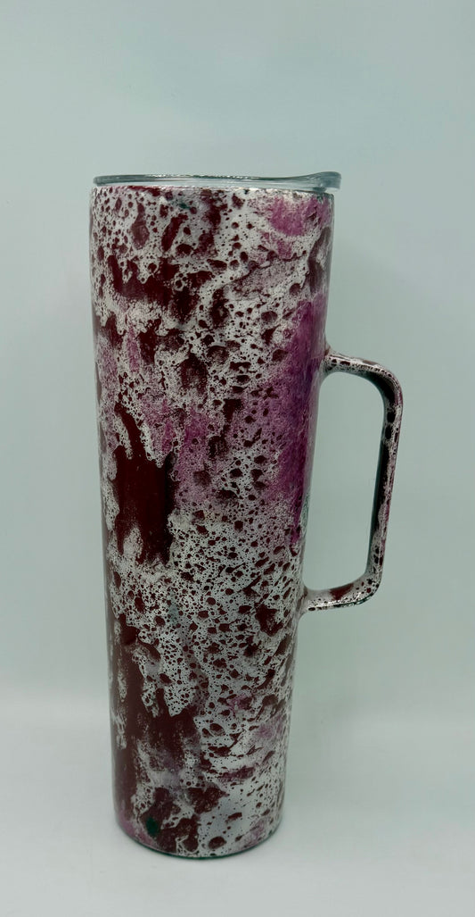 30oz Red & White Beach Tumbler