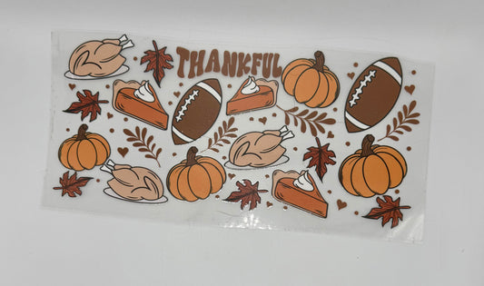 Thanksgiving Football UV DTF Wrap