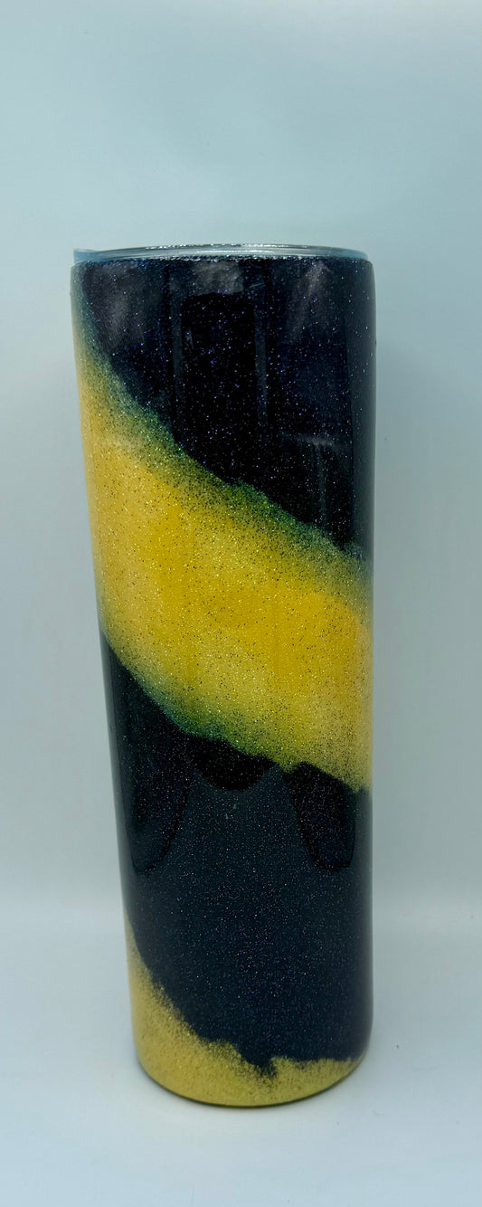 30oz Navy Blue & Yellow Swirl