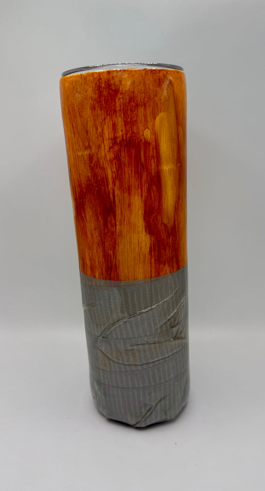 Duct Tape Wood Design Tumbler