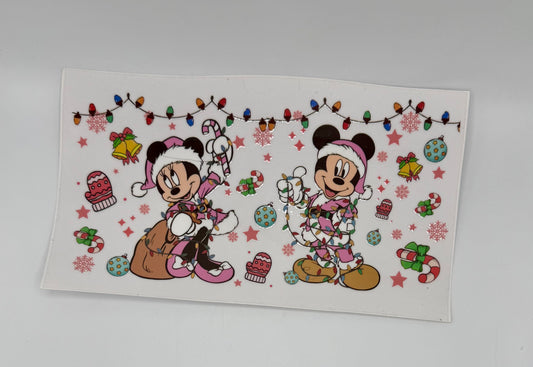 Minnie & Mickey Christmas UV DTF Wrap