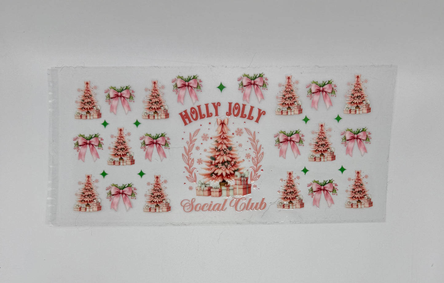 Holly Jolly Social Club UV DTF Wrap