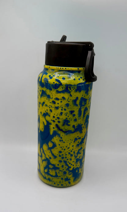 40 oz Blue & Yellow Beach Tumbler