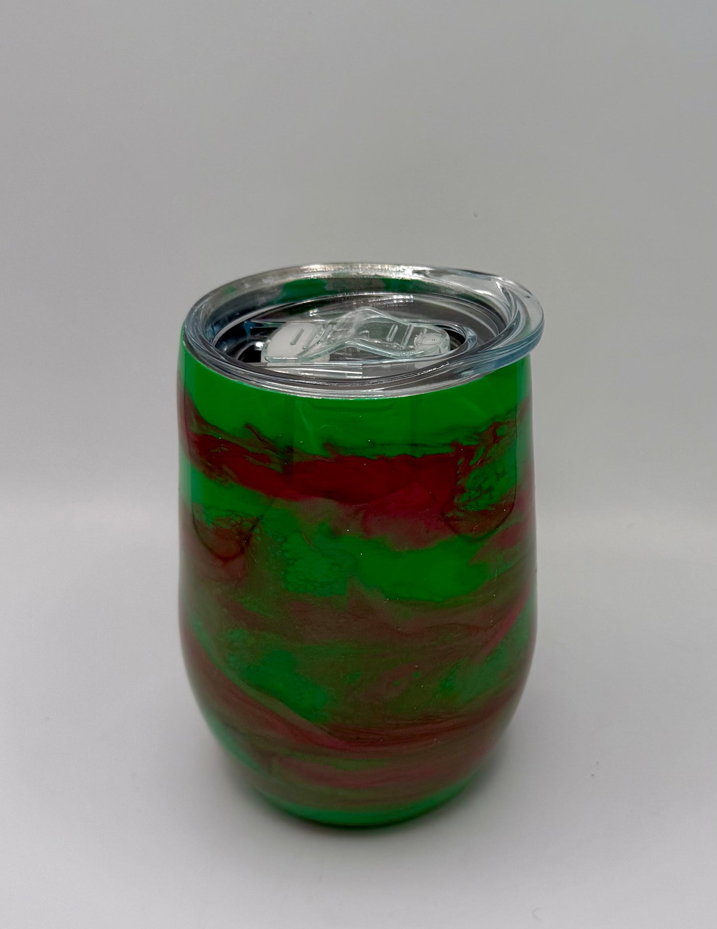 15oz Green & Red Swirl