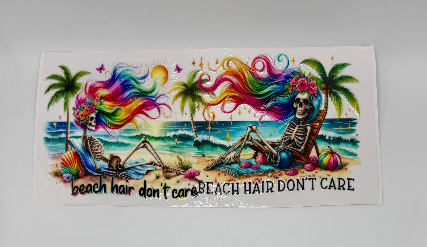 Beach Hair Don’t Care UV DTF Wrap