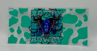 Howdy Teal UV DTF Wrap