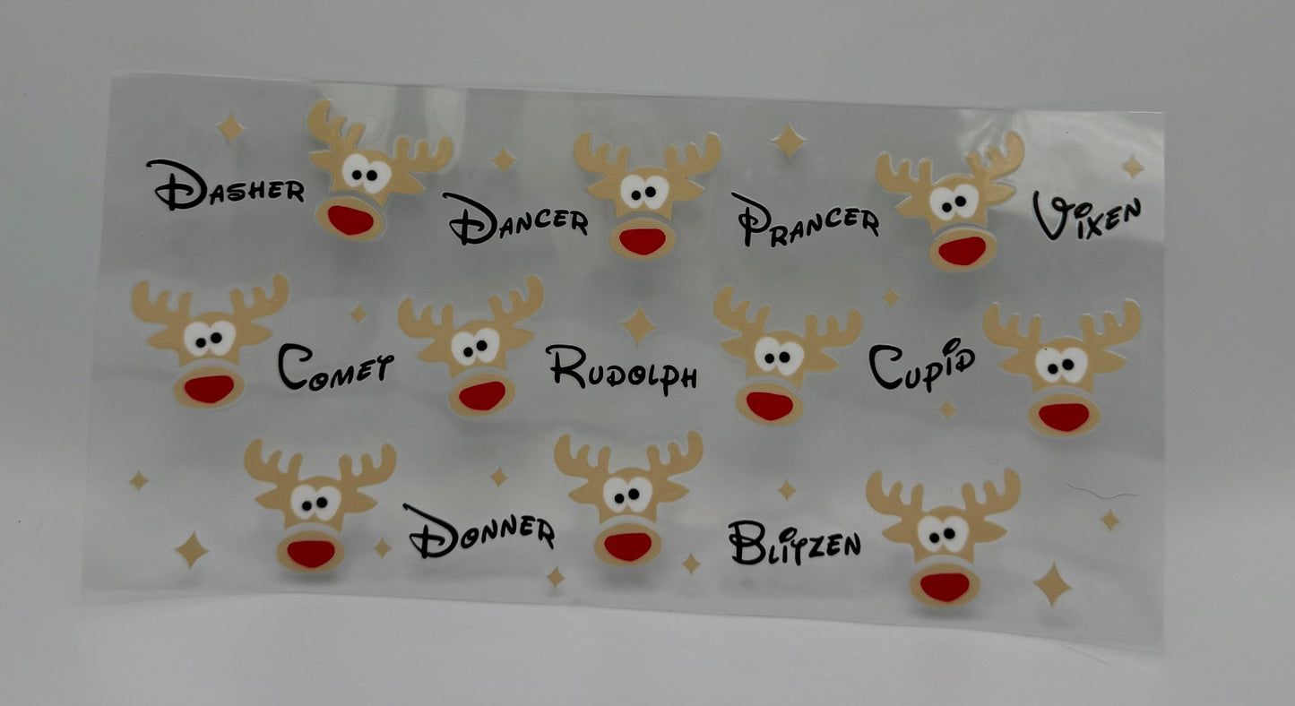 On Dancer, Prancer, Comet, Vixen…UV DTF Wrap