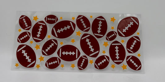Football & Stars UV DTF Wrap