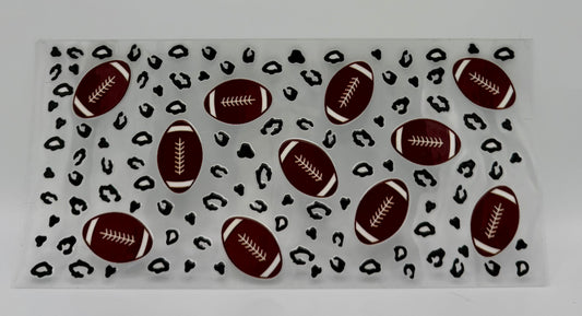 Football Cheetah Print UV DTF Wrap