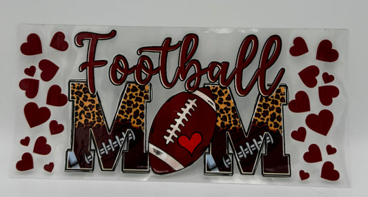 Football Mom Cheetah Print UV DTF Wrap
