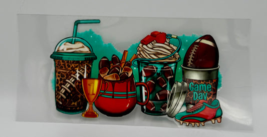 Football Drink Ready UV DTF Wrap