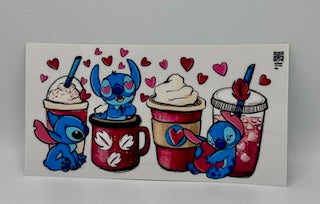 Stitch Heart Drinks UV DTF Wrap
